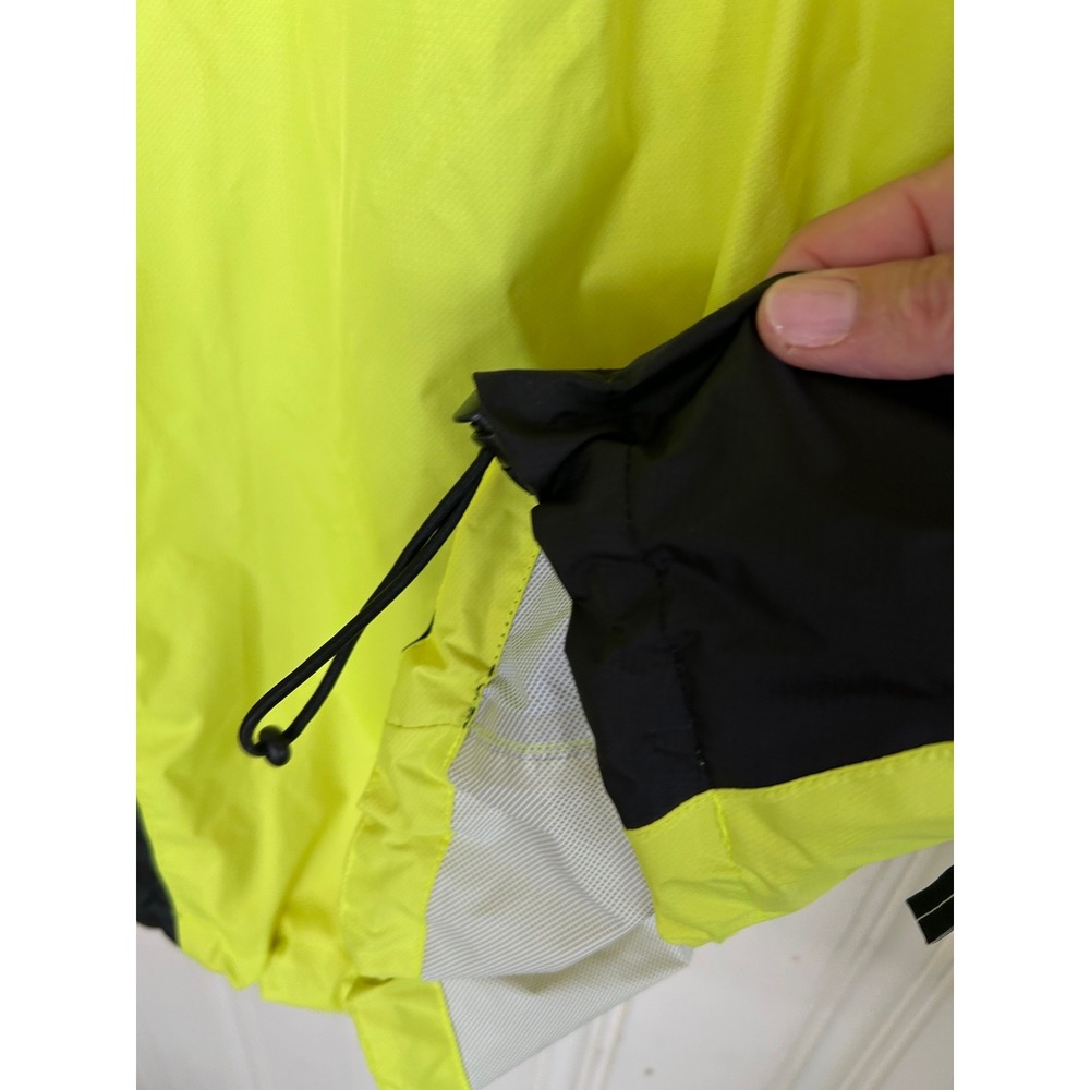 Showers Pass Mens Large Neon Yellow Reflective Cycling Rain Jacket Windbreaker - Picture 6 of 9